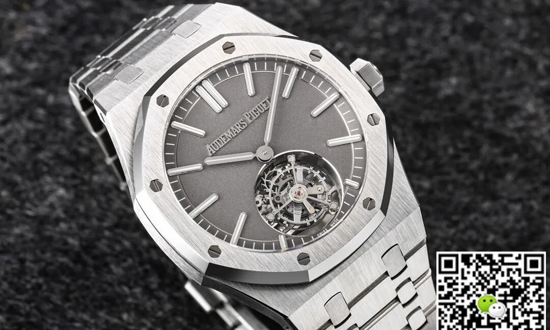 Audemars Piguet Royal Oak Tourbillon 26530TI.OO.1220TI.01 R8 Factory 1:1 Best Edition Replica Watch Grey Dial